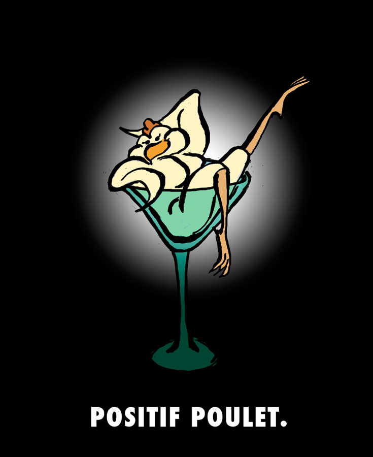 Positif Poulet (Absolut Vodka spoof)