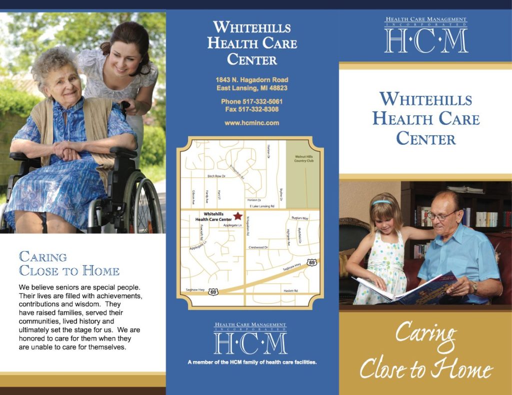 HCM Health Care Center trifold brochure design