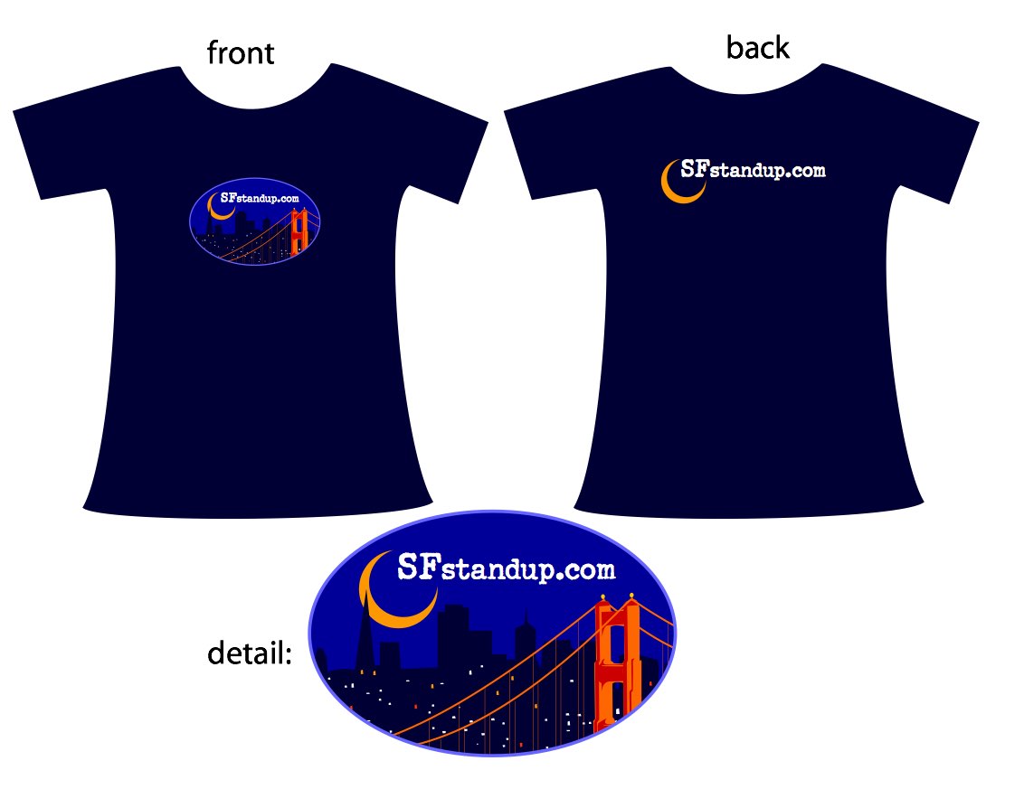 SFstandup T-shirt design