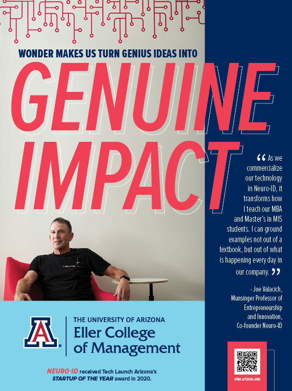 Eller College of Management full page ad in BizTucson magazine